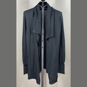 Eddie Bauer Cardigan Sweater Womens Small black knit outdoor casual